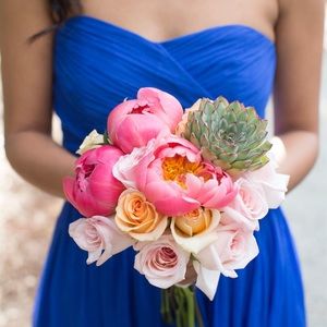 JCrew Blue Silk Chiffon “Arabelle” Dress